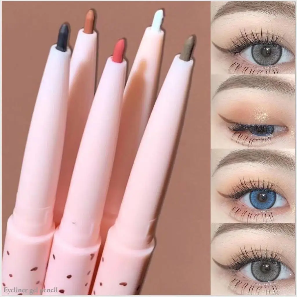 Caneta delineadora em gel, delineador fosco colorido à prova d'água e à prova de manchas e delineador colorido de longa duração