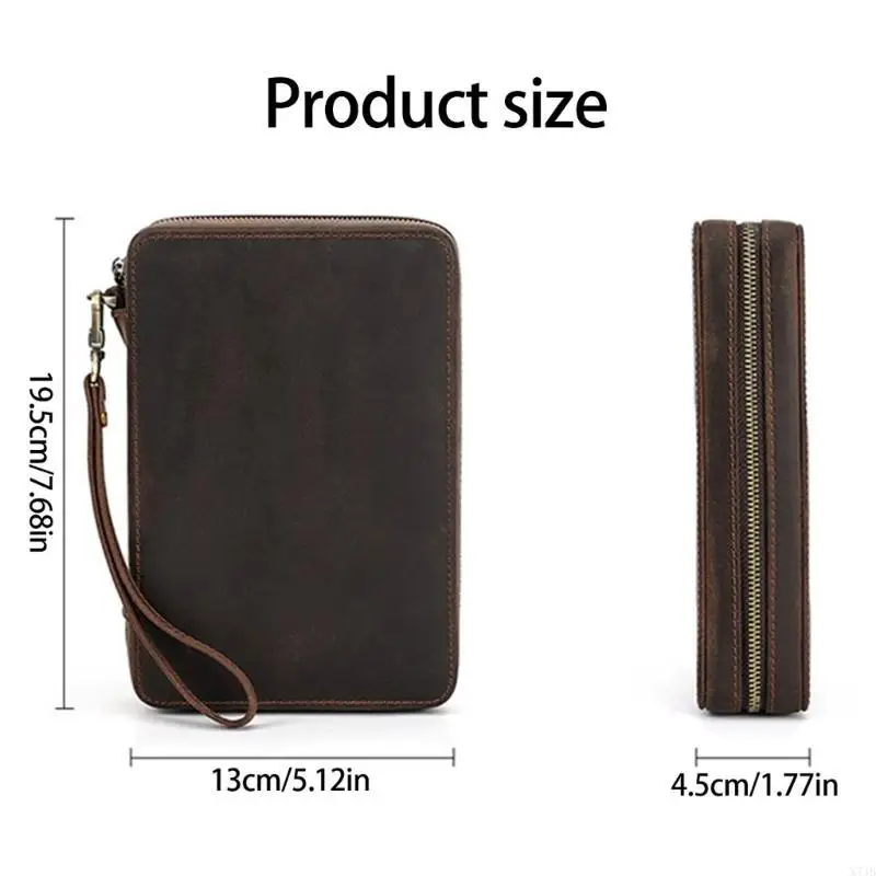  PU Leather Case For 12 Watch Straps Protector With Detachable Wrist Strap