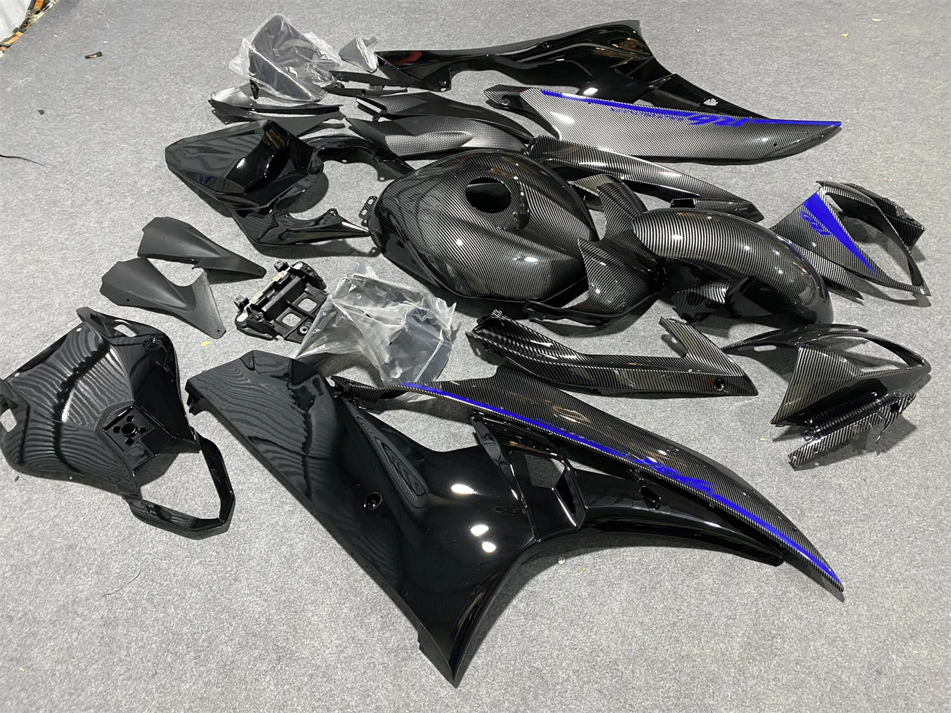 New ABS Fairings Kit Fit for YAMAHA YZF- R6 2006 2007 06 07 Carbon fiber paint