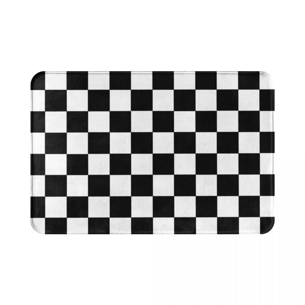 Checkered Black And White Polyester Doormat Rug carpet Mat Footpad Non-slip Washable Corridor Kitchen Bedroom balcony toilet