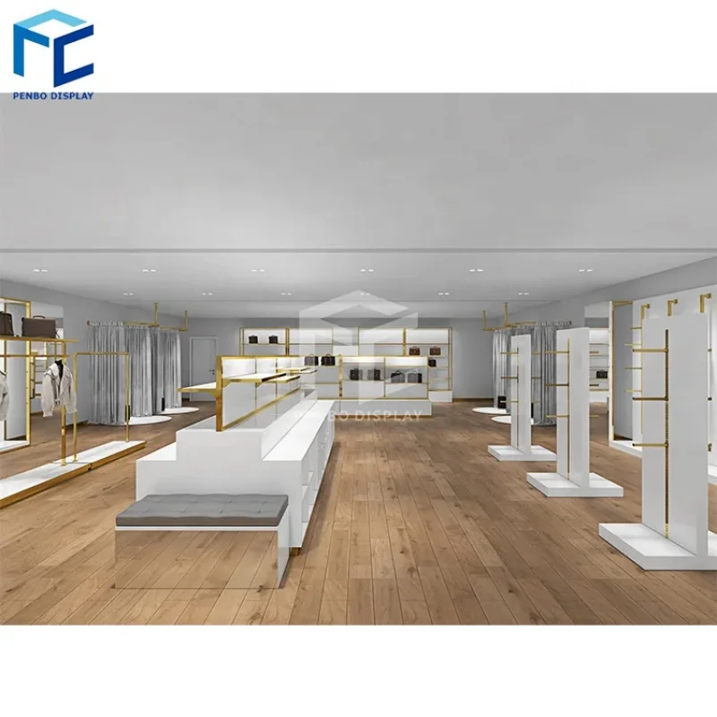 custom.High Quality Customized Modern Metal Bag Shelves Bags Display Showcase Boutique Stainless Steel Led Shoe Shelf