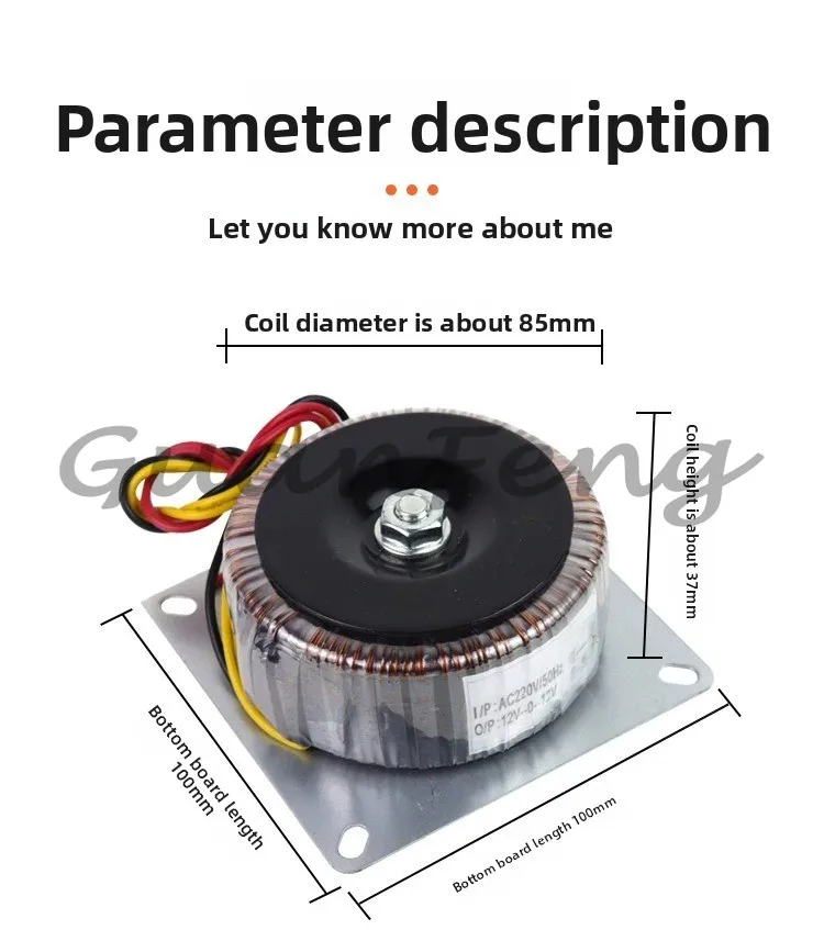 220 Volt To 9V12V/15V/18V/20V22V24V 28V/dual Power Transformer 100W-100VA