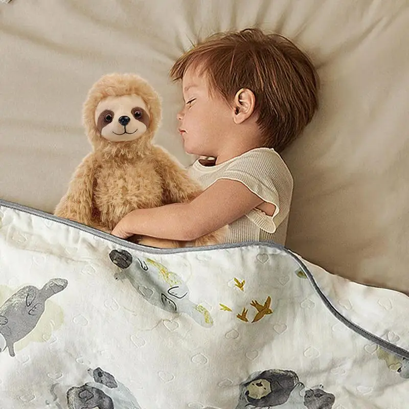 Stuffed Sloth Plush Cute Dolls Stuffed Animal Sloth Soft Doll Hugging Companion Room Decor Stuffed Toys Home Decoration For Kids