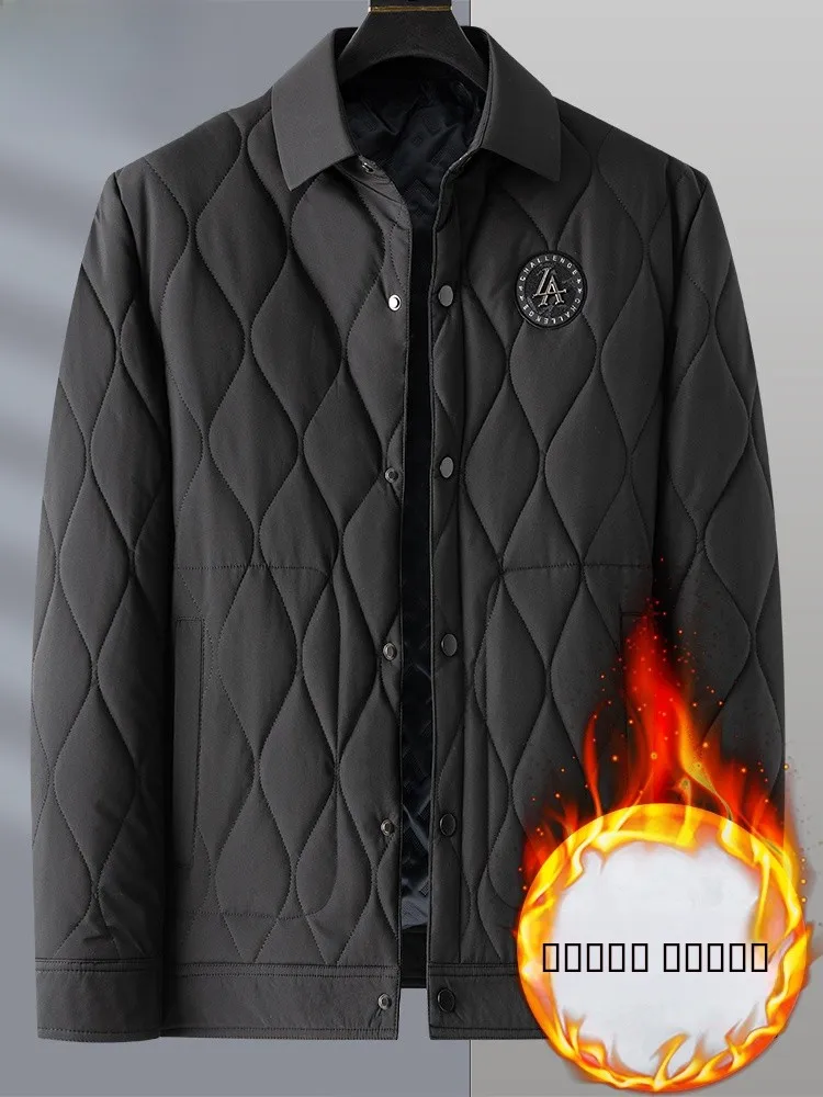 

Men's Loose Fit Thiened Cotton Jaet Large Size Casual Warm Coat Polyester Fiber Fillings Autumn Winter Outerwear