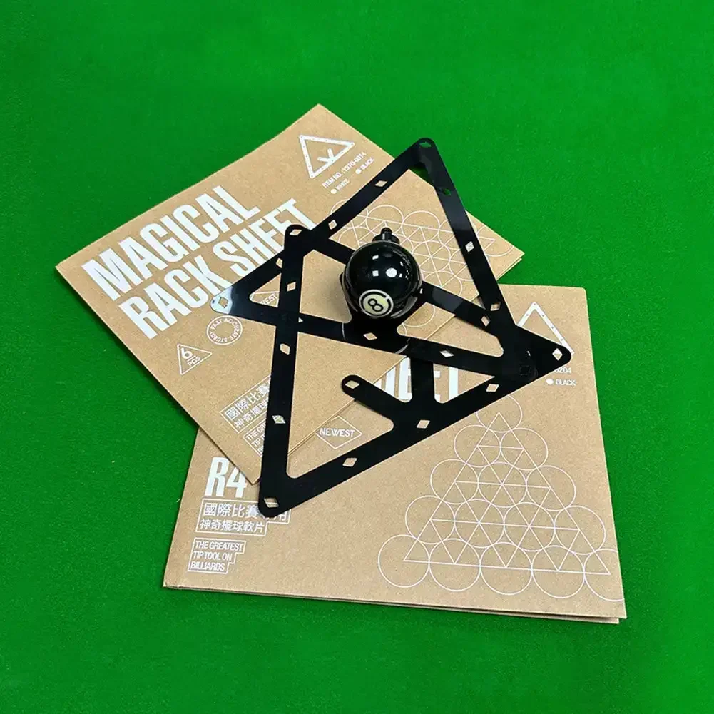 6Pcs Triangle Sports for Magic Pool Table Thin Reusable Cue Accessories Placing Billiard Rack Practical Ball Holder Positioning