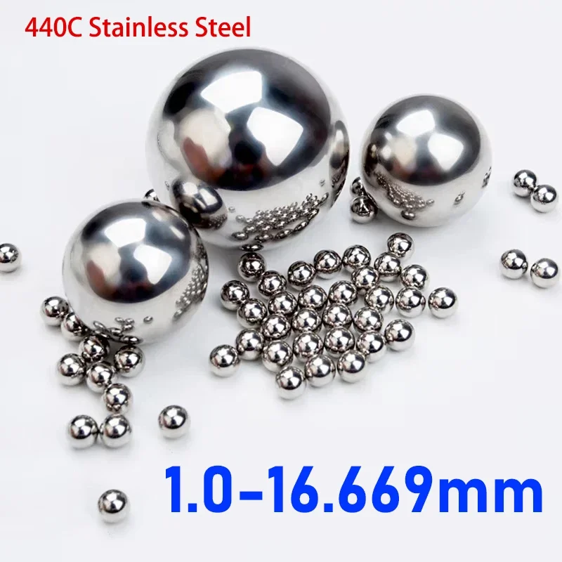 5-1000pcs Dia 1-16.669mm Solid Steel Balls 440C Stainless Steel G10 Grade Crimp Anti-corrosion High Precision