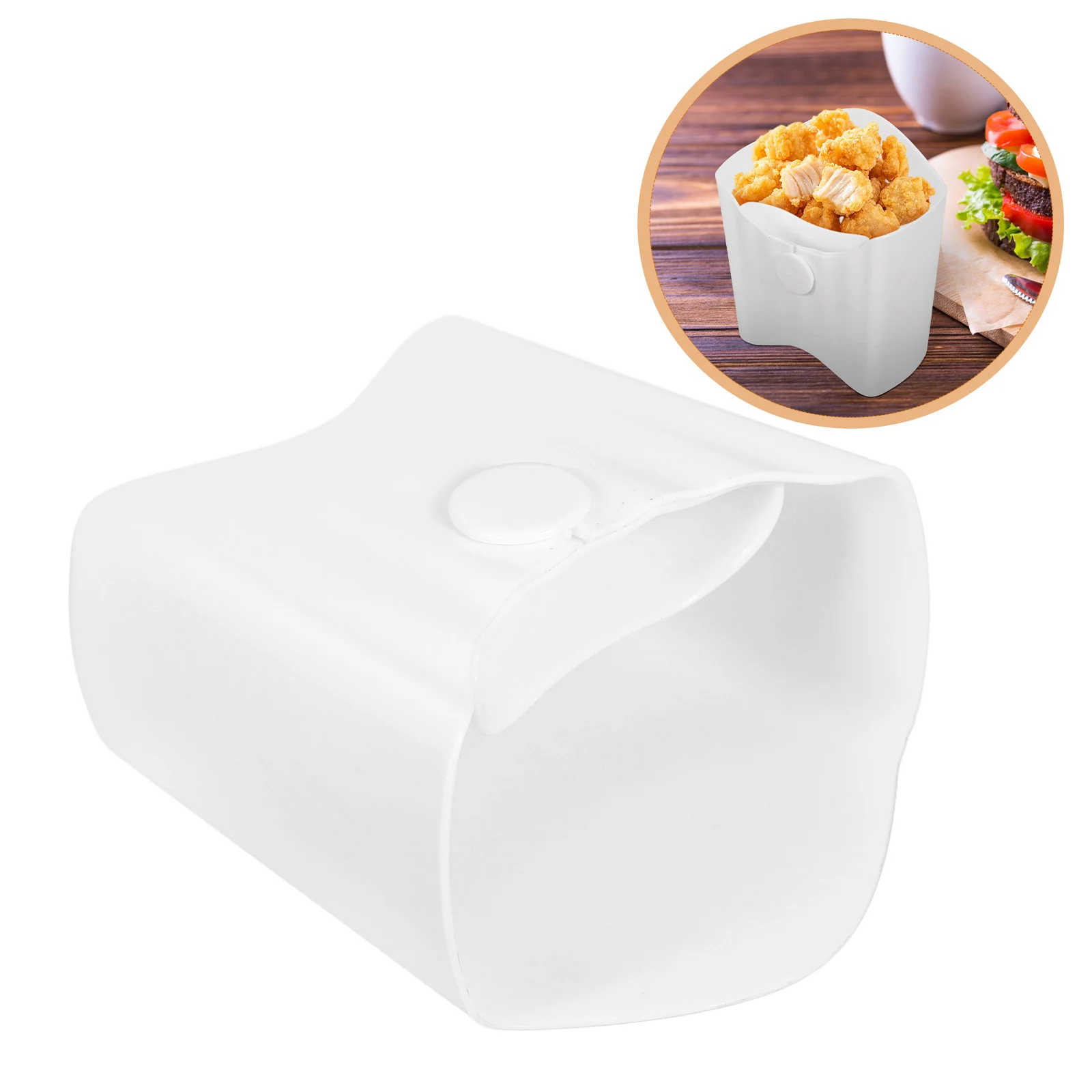 

Elegant Reusable Snack Container French Fries Holder Lightweight Salad Cup Travel Outdoor Food Supplies French Fry Cup