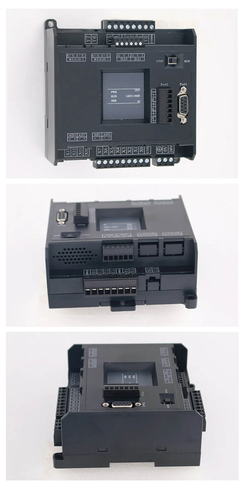 LK3U 200KHz FX3U-14 -24 -32 -48 -64 -80MR MT weight relay Transistor RTC MODBUS analog out 0-10V 0-20mA 2 CH Weighing