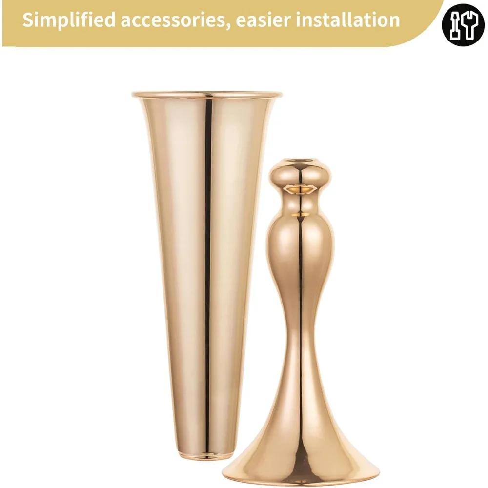 Elegant Tall Centerpiece Vases Set of 6 for Weddings and Party Decors