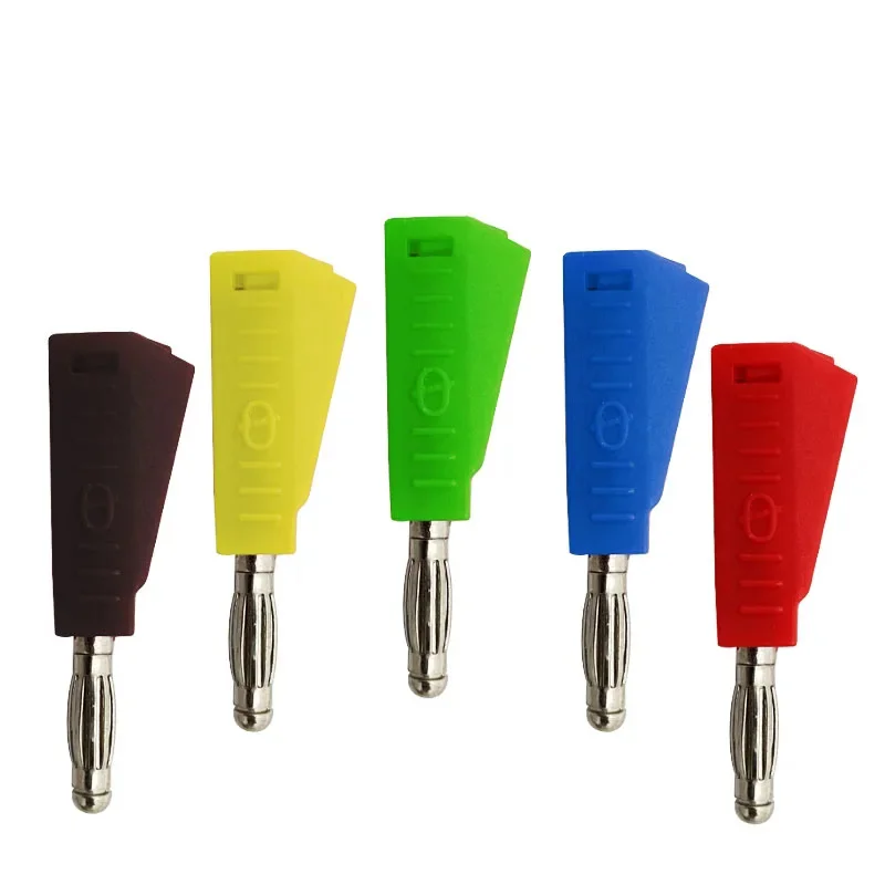 40Pcs Electrical Connector Stackable Banana Plug 4MM Copper Nickel Plated Soldering  DIY Tools