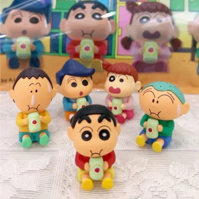

Crayon Shin-Chan Kasukabe Defense Team 5 Pack Cute Mini Anime Figures Blind Box Desktop Decor Mystery Box Collectibles