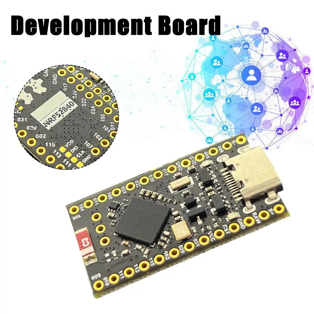 

1PC For Supermini NRF52840 Development Board Compatible For Nice!Nano V2.0 Bluetooth-Compatible Charging Management