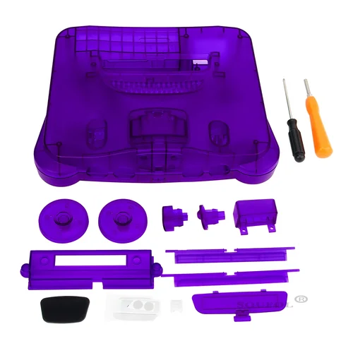 Dropshipping carcasa de repuesto carcasa translúcida para N64 Nintend 64 reemplazo carcasa completa caja transparente