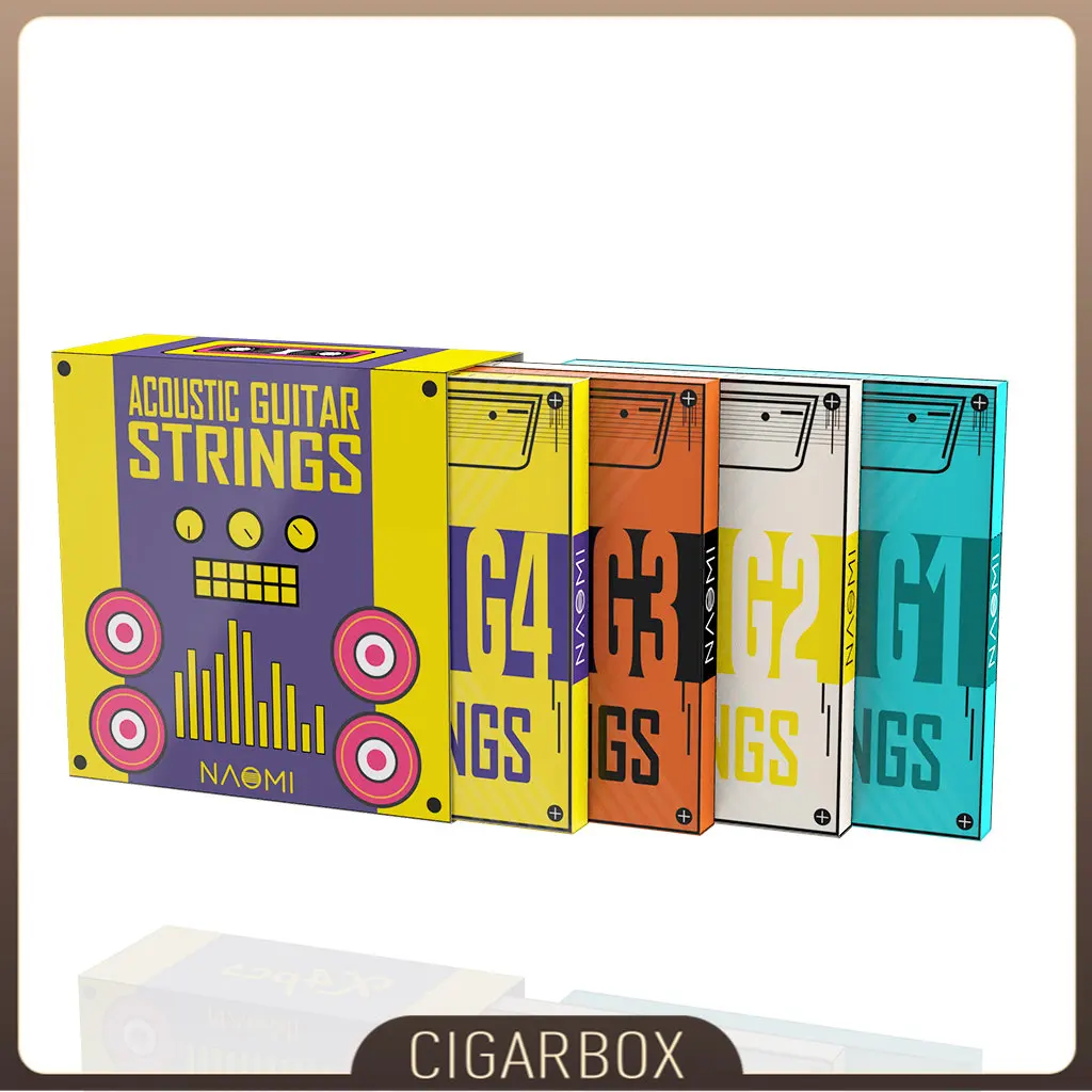 

4 упаковки антикоррозийных фосфорных бронзовых струн NAOMI для гитары, точные шестигранные аксессуары для акустической гитары