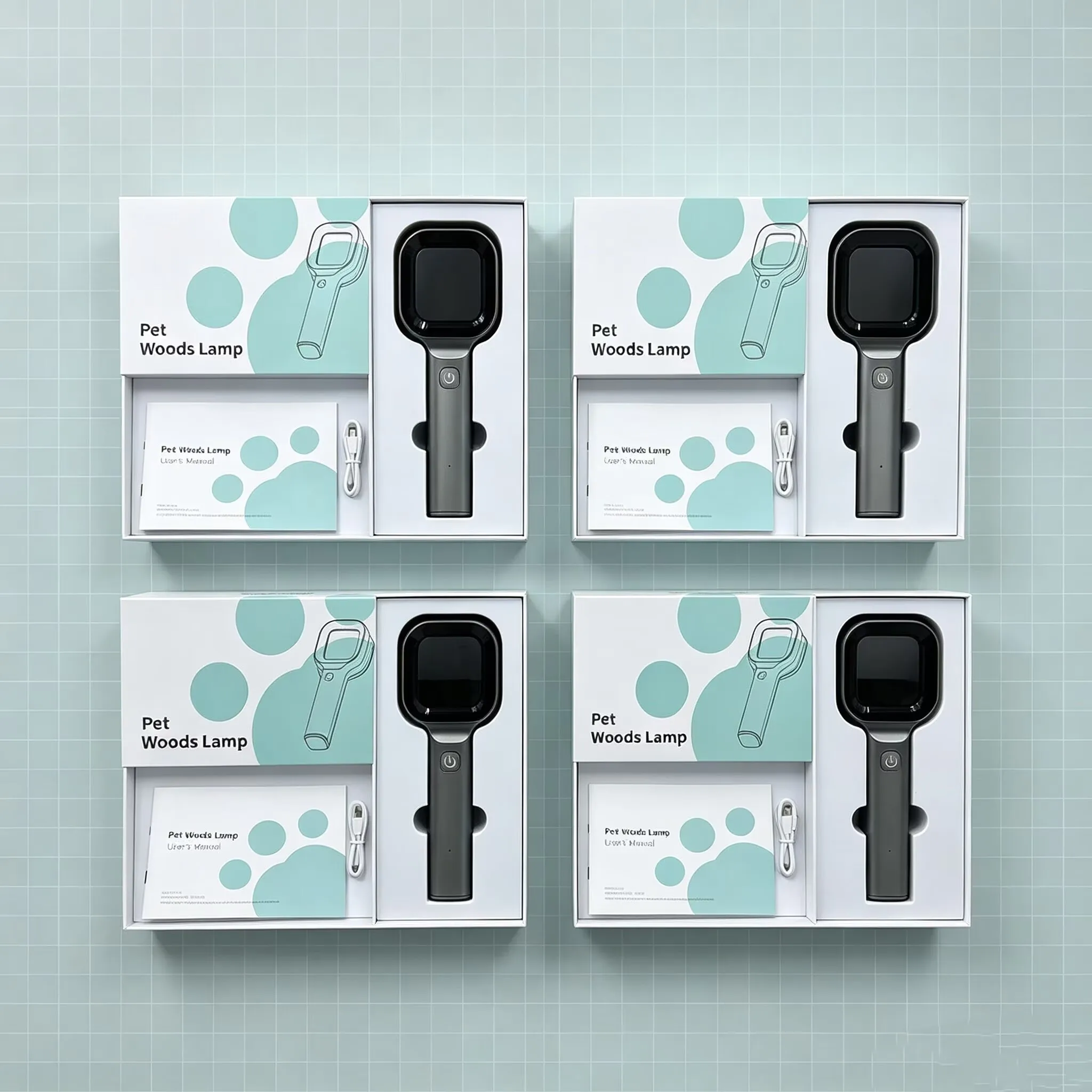 Pet Skin Disease Wood Lamp Charging Handheld Filter Magnifying Glass Cat Dog Fungi Tinea Detection for Animal Use