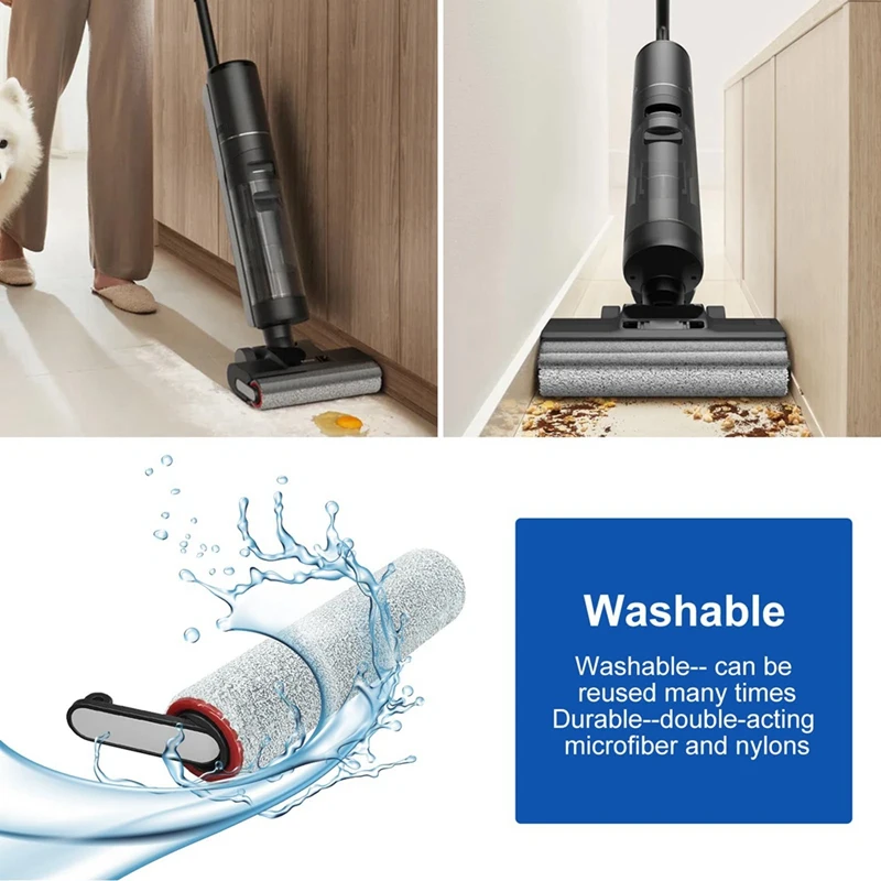 فرشاة دوارة بديلة وفلتر HEPA لأجزاء المكنسة الكهربائية الرطبة والجافة Dreame H12 Pro H12 Plus M13beta