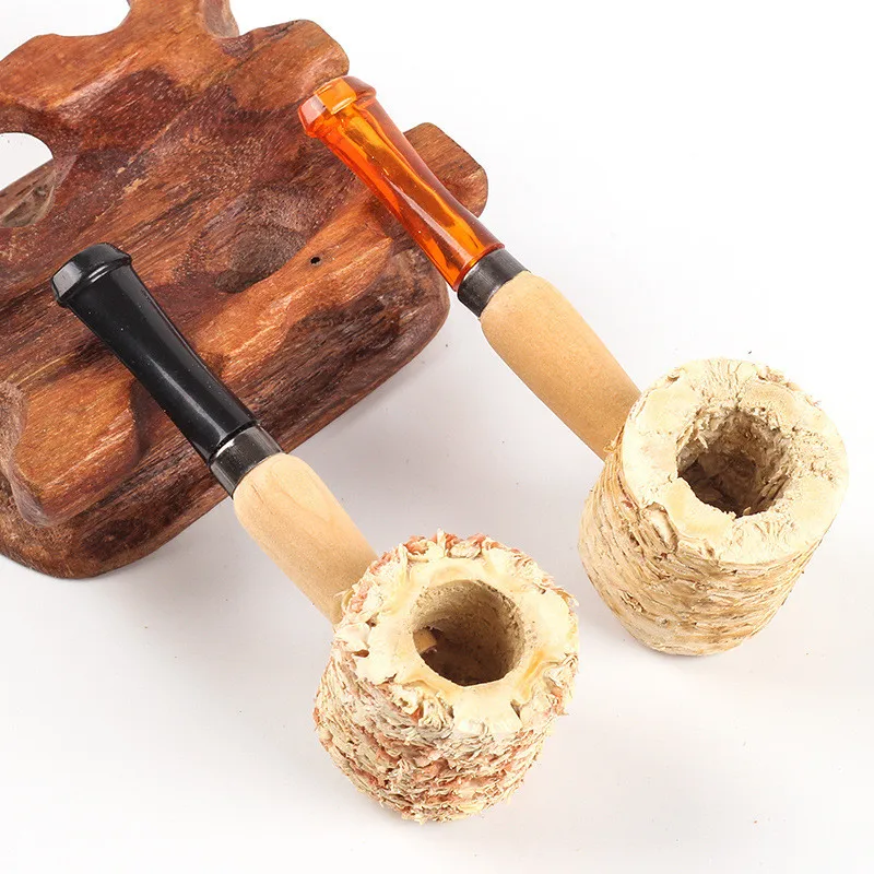 Corn pipe, natural corn cob pipe, entertaining customers, novice corn pipe, disposable pipe, small and portable