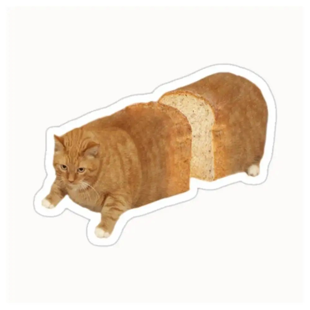 Cat Loaf Waterproof Stickers For Decorating Car Windows Motorcycles And Computers.
