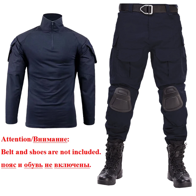 HAN WILD Outdoor Airsoft Paintball Men Clothing Shooting Uniform Softair Tactical Combat Camouflage Shirts Cargo Pants Suits