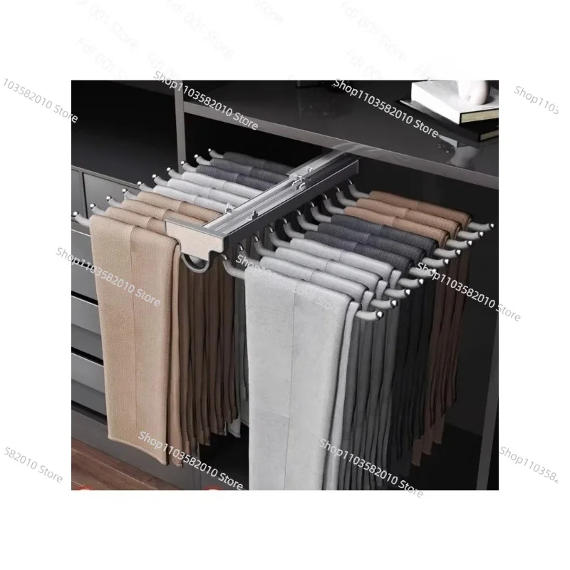 pants-rack-wardrobe-with-built-in-top-mounted-home-pull-out-cabinet-multi-functional-pants-rack-with-extendable-sliding-rails