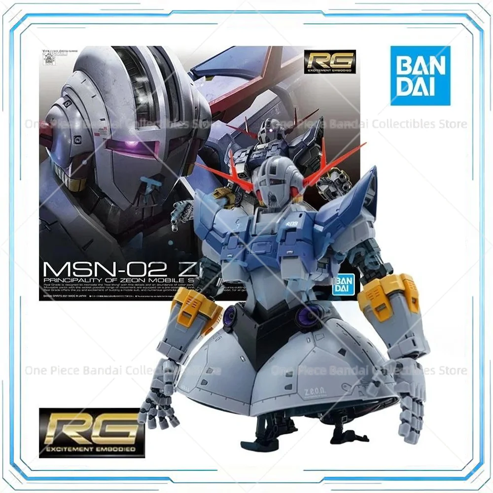 Bandai RG 1/144 GUNDAM MSN-02 ZEONG Model Kit Anime Action Fighter Assembly Models Collection Toy Gift for kid