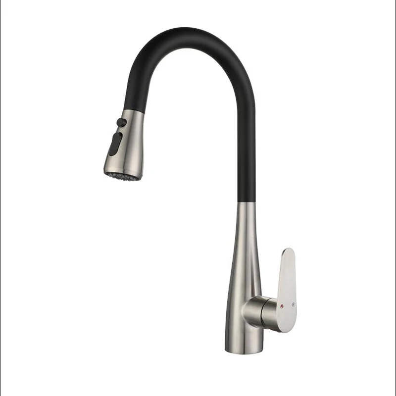 New Fashion Style 304 Kitchen Pull Faucet Hot And Cold Pull Kitchen Faucet Wash Fruit And Vegetable Faucet Sink Pull Faucet