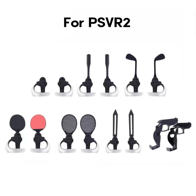 

14 in 1 VR Motion Sensor Set For PSVR2 Controller Handle Cover Tennis Rackets Golf Club Kit For Virtual Reality Games