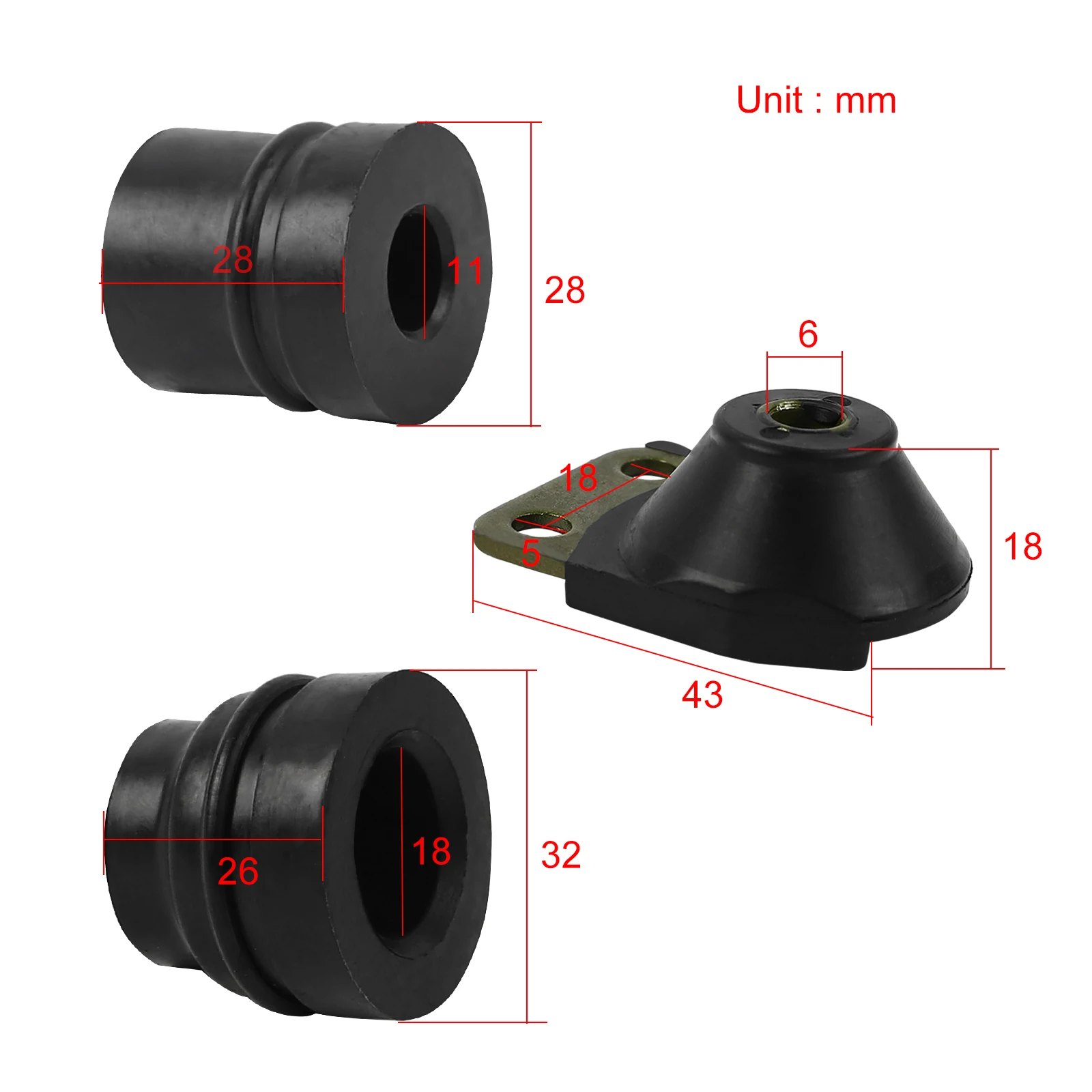 Annular Buffer kit for Stihl 028 028AV 028WB MS038 MS380 Chainsaw Parts Buffer Rubber 1122-790-9905 1121-790-9909 1118-790-9930