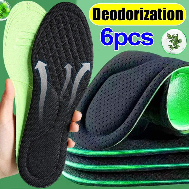 Memory Foam Insoles for Shoes Men Women Soft Deodorant Absorb-Sweat Massage Sport Insole Feet Orthopedic Shoe Sole Running