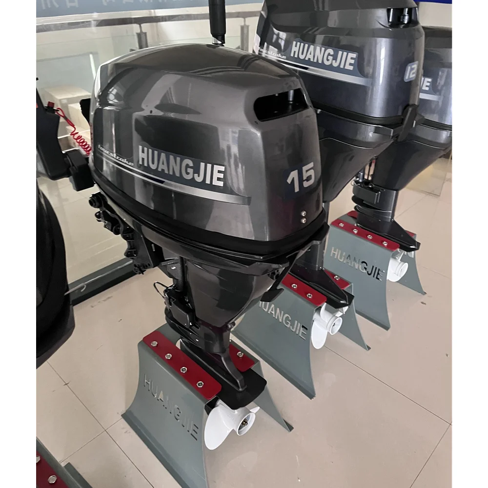 Boat Motor Huangjie 4 Stroke 15HP Outboard Engine Sea doo Motor fuera de borda Motor 4 tempos Moteur hors bord