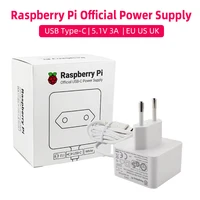 Fuente de alimentación USB-C oficial Raspberry Pi 4, Original, 5,1 V, 3A, cargador de energía blanco, adaptador de corriente para Raspberry Pi 4 Modelo B