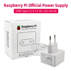 Original Raspberry Pi 4 Official USB-C Power Supply 5.1V 3A White Power Charger Power Adapter for Raspberry Pi 4 Model B