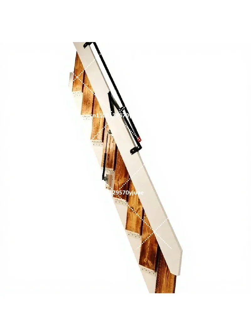 Solid Wood Folding Staircase Space Saving Loft Attic Access Ladder Easy Install Wall Mounted