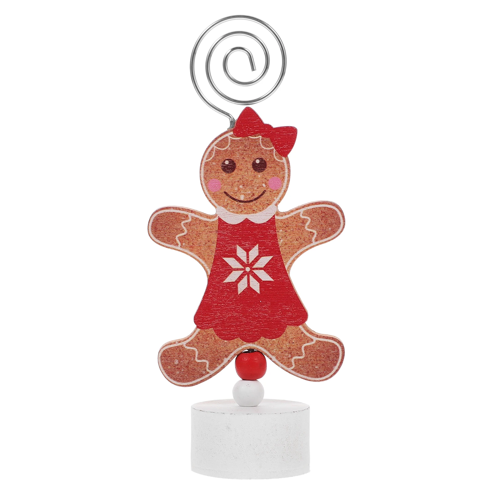 

Gingerbread Man Table Card Holder Memo Note Picture Photo Display Iron Metal Clip Desk Organizer Christmas Decor