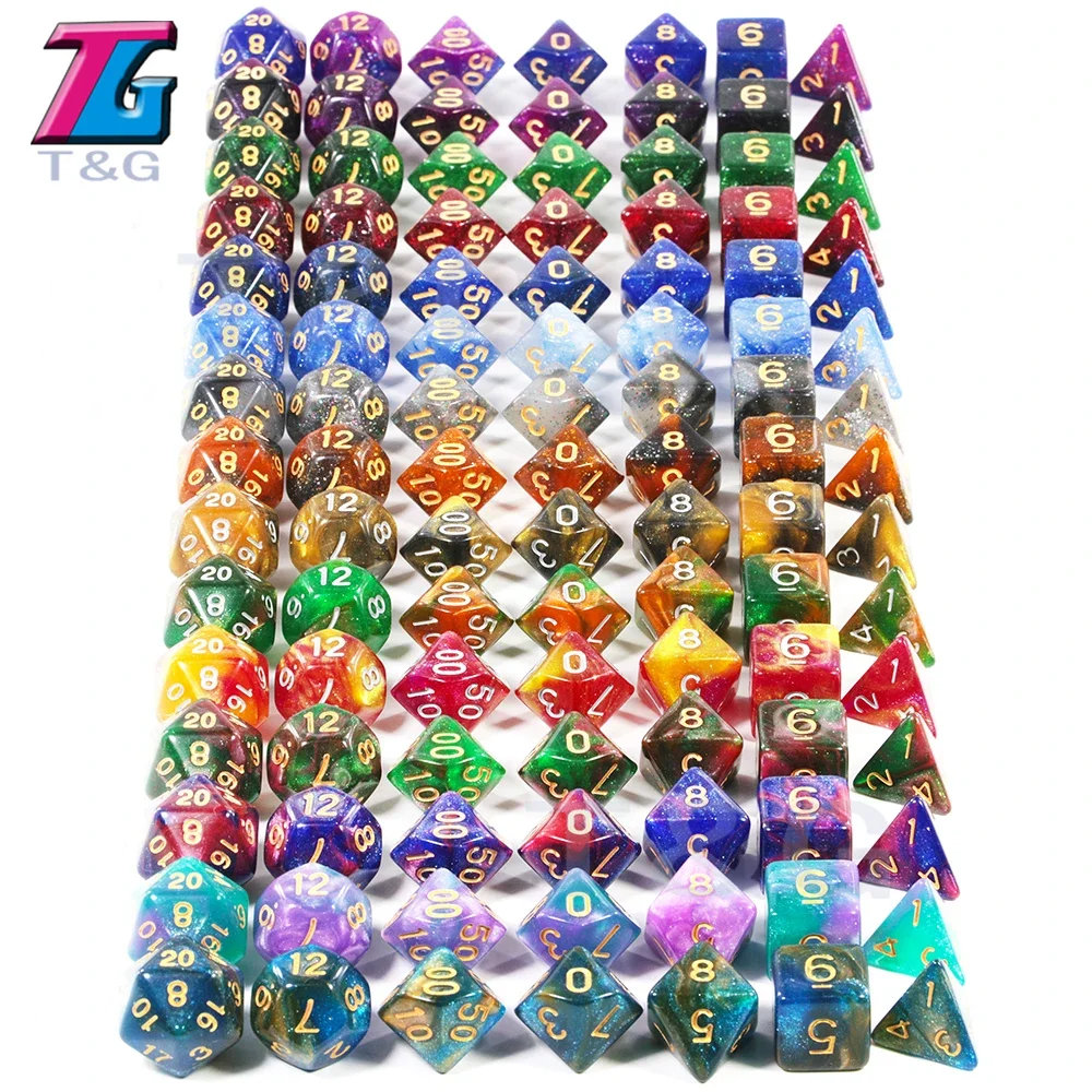 Super Universe Galaxy Dice Set D4-D20 RPG Best Gifts 15 Colors for Choose Boardgame