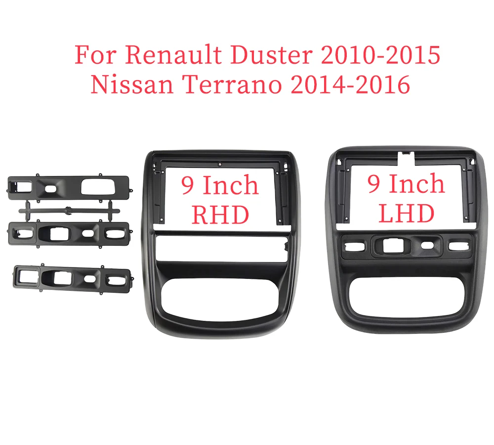 9 Inch Car Frame Fascia Adapter Android Radio Dash Fitting Panel Kit For Renault Duster Nissan Terrano 2010-2016