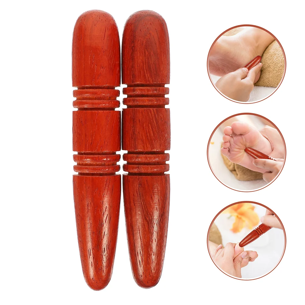 

4 Pcs Acupuncture Stick Acupressure Massage Sticks Point Tool Tools Wooden Foot Practical