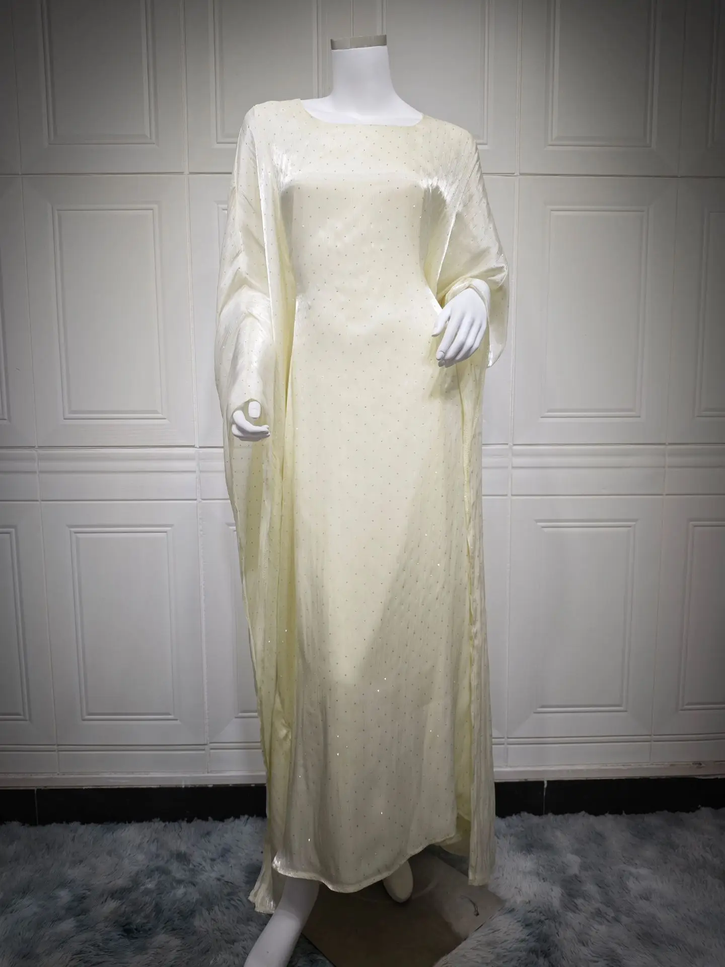 Abito da festa Dubai modesto Medio Oriente Elegante pullover Abito Abaya alla moda Abiti da sera a maniche lunghe Immagine reale 2025