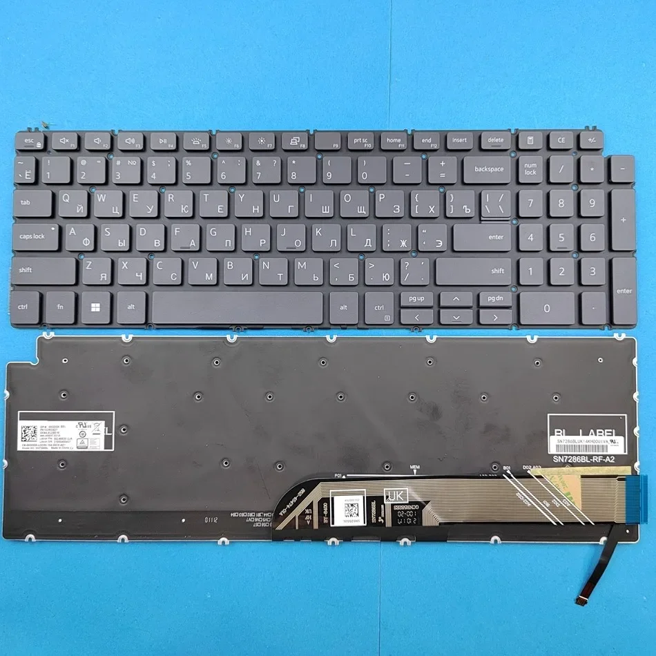 Русская клавиатура с подсветкой для Dell Inspiron 15 5590 5591 5598 5593 5584 7790 7590 серии Latitude 15-5594 00NHGX RU