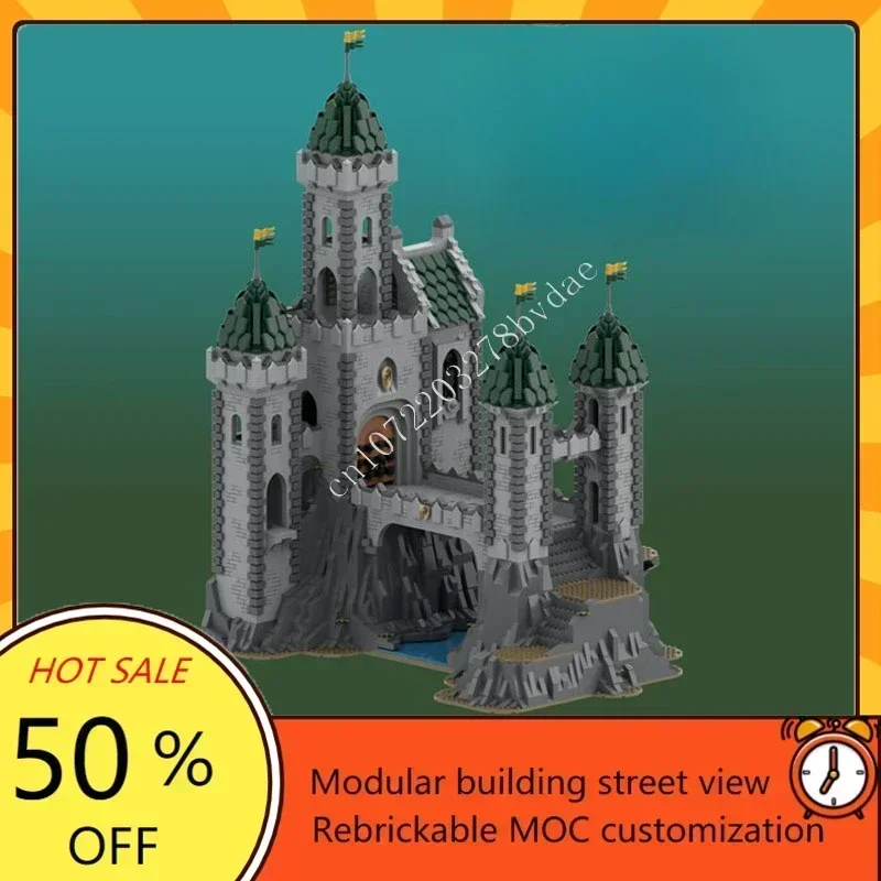 6721PCS Green Dragon Stronghold MOC Custom Street View Model Creative Architecture Assembly Educational Toy Puzzle Gift