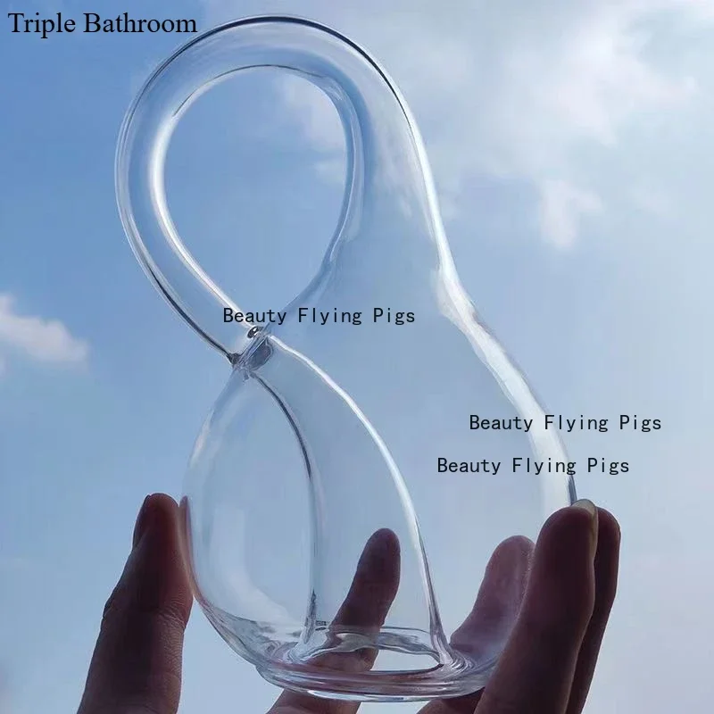 Klein Bottles Thickened Ornaments Four-dimensional Space Decorative Glass Bottle Gifts Transparent Glass Home Decoration