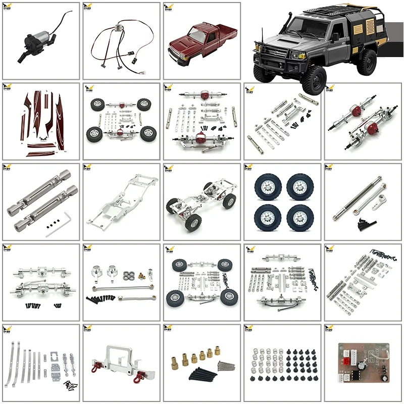 

MN Model 1/12 MN82 LC79 MN78 RC Car Parts Metal upgraded components Metal automotive chassis frame Metal front axle rear axle