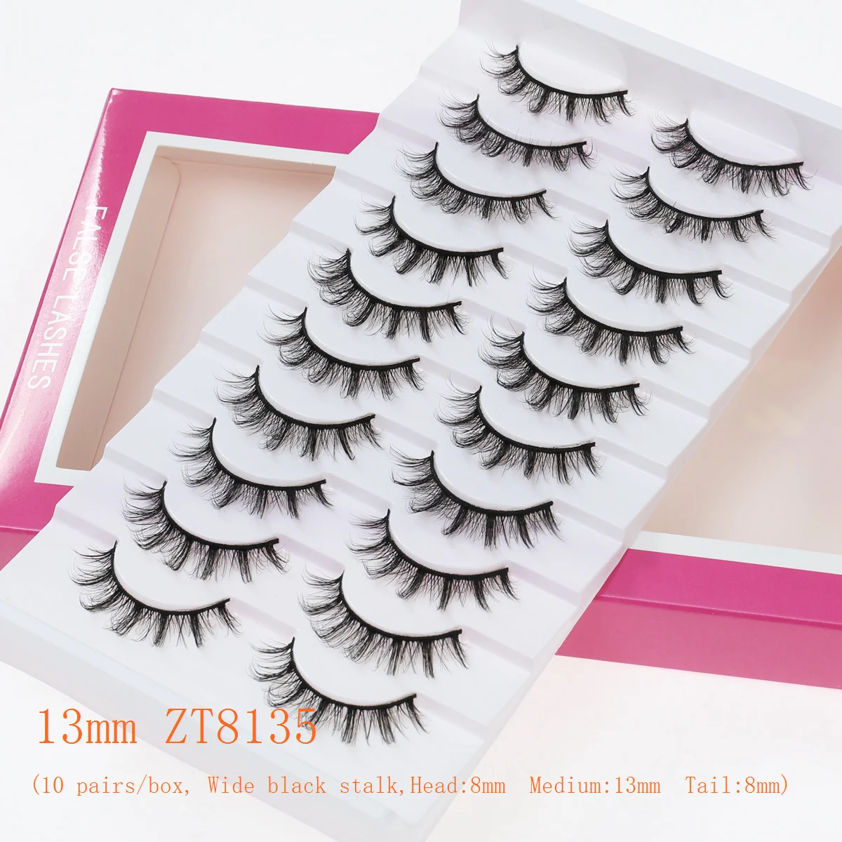 Xuanfeiwu Natural Realistic Fluffy Anime Eyelashes, One-Piece Party Light Makeup Easy-To-Apply Hard Stem False Eyelashes for Daily Work DIY Self-Grafting Eyelashes