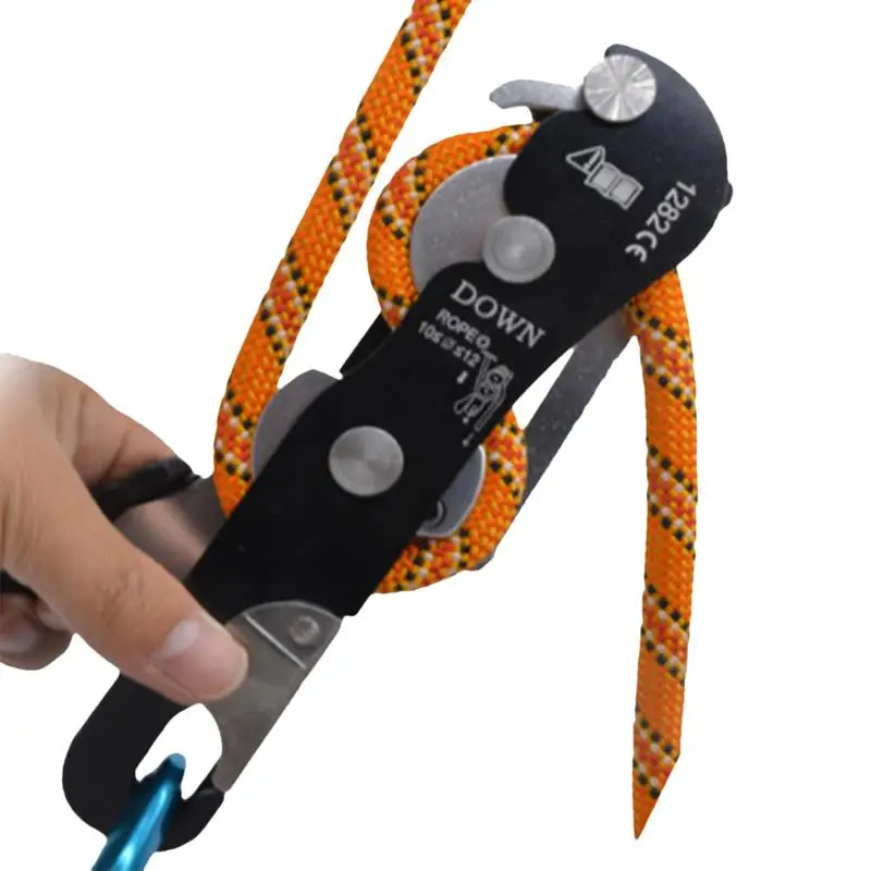 

Climbing Belay Devices Self-Braking Descender Rope Rescue Equipment Rappelling Anti-Panic Belay Devices Self-Locking Rappelling