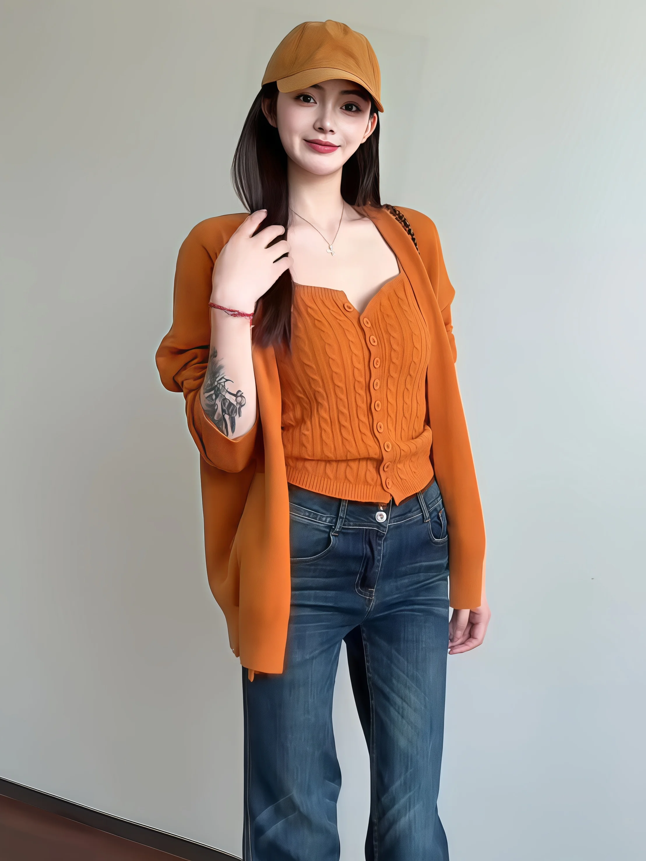 

Korean Sle Pure Desire Spicy Girl Knitted Lace Trim Cardigan Two-Piece Set Women's Aosphere Slim Fit Set Long Sve