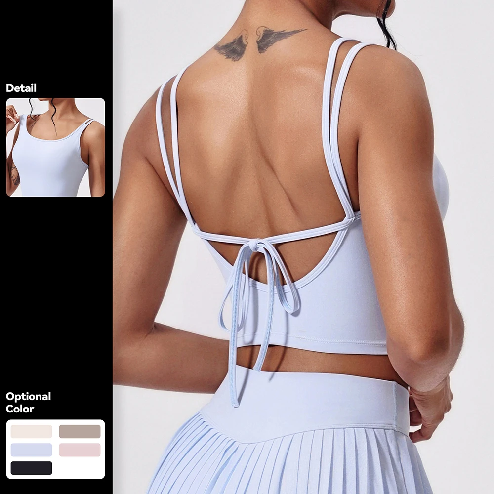 

Fitness Sport Bra Women Yoga Vest Soft High Strength Tight Top Comprehensive Training Gym Crop Top Yoga Underwear With Chest Pad