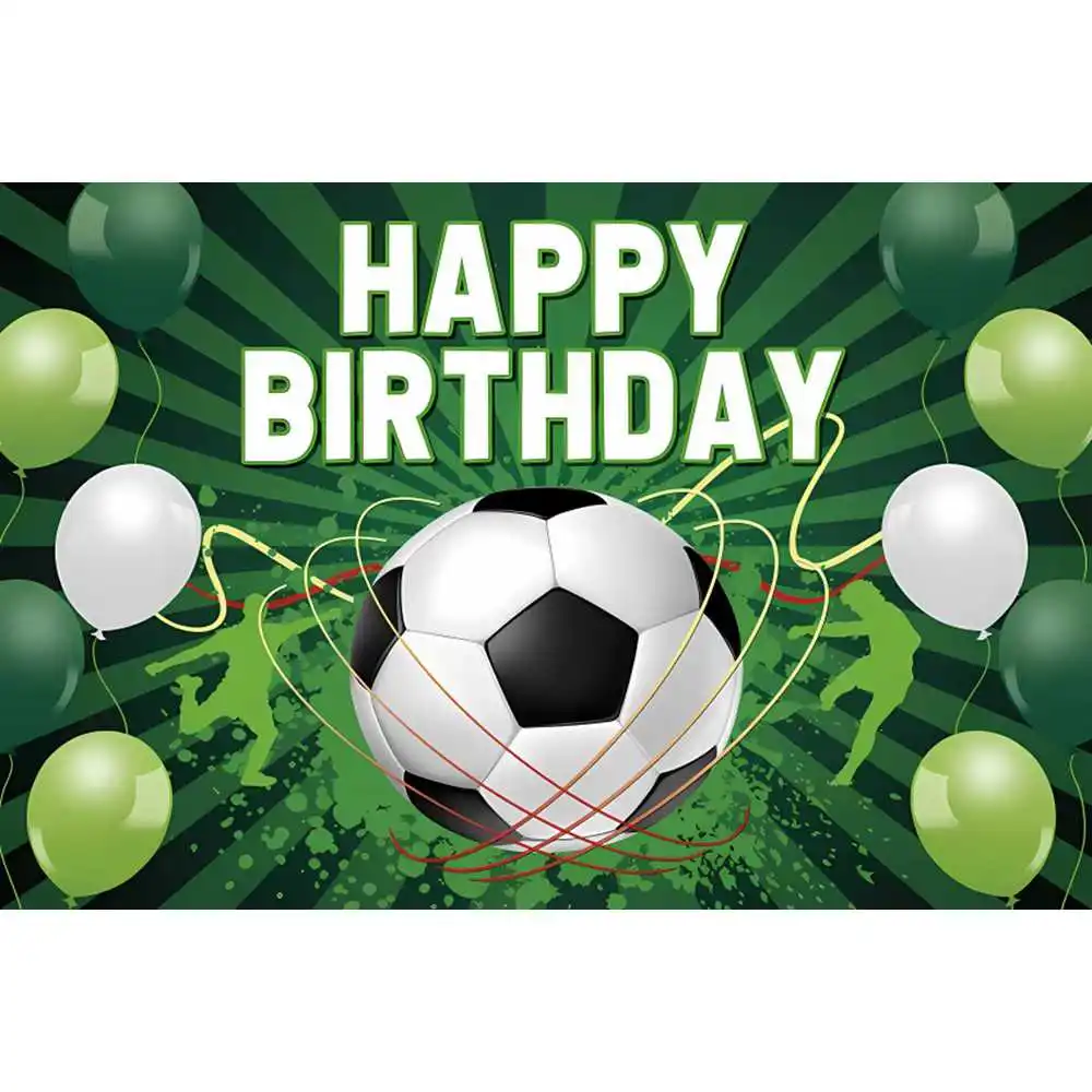 Football Birthday Backdrop Soccer Field Stadium Grassland Baby Boy Portrait Photo Background Cake Table Banner Photography Props