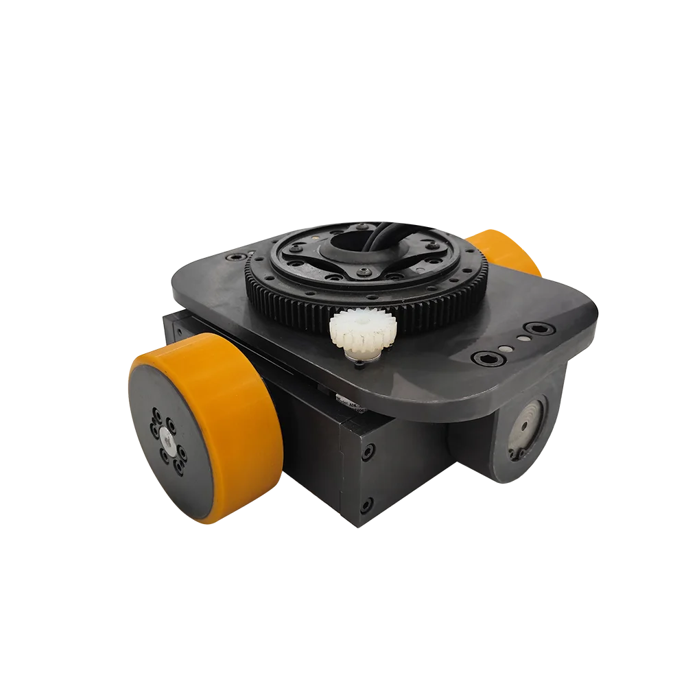 

Low Height 400w Dual Wheel Differential Drive Agv Motor Wheel With Steer Motor