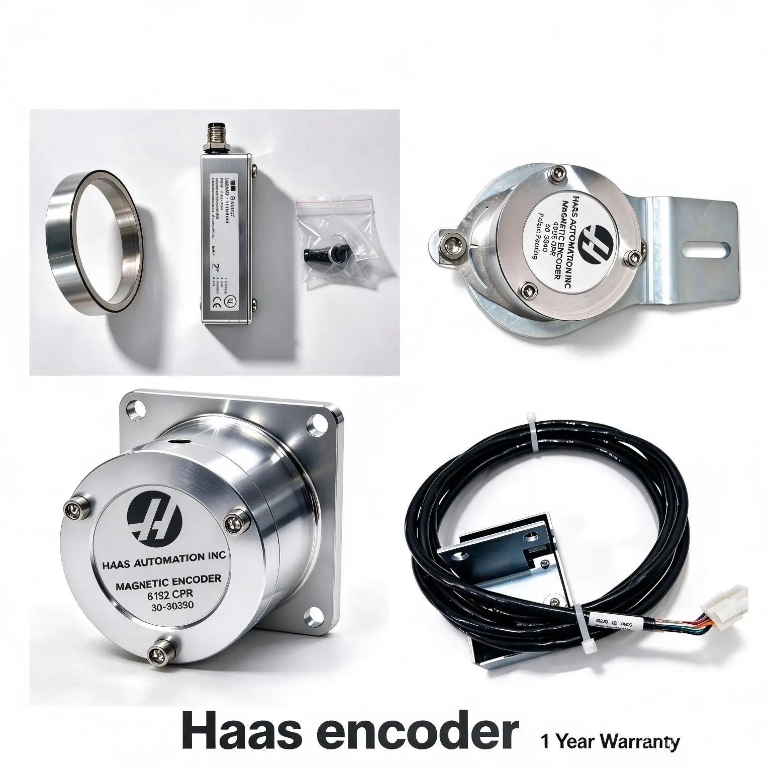 Haas Mill Spindle Magnetic Encoder 8192Cpr/4096Cpr 93-0447A 93-1902 93-3199 32-0400C Haas Milling Machine, Lathe, Vf2 Spindle Encoder and Tailstock Pull-Wire Linear Encoder Replacement Parts