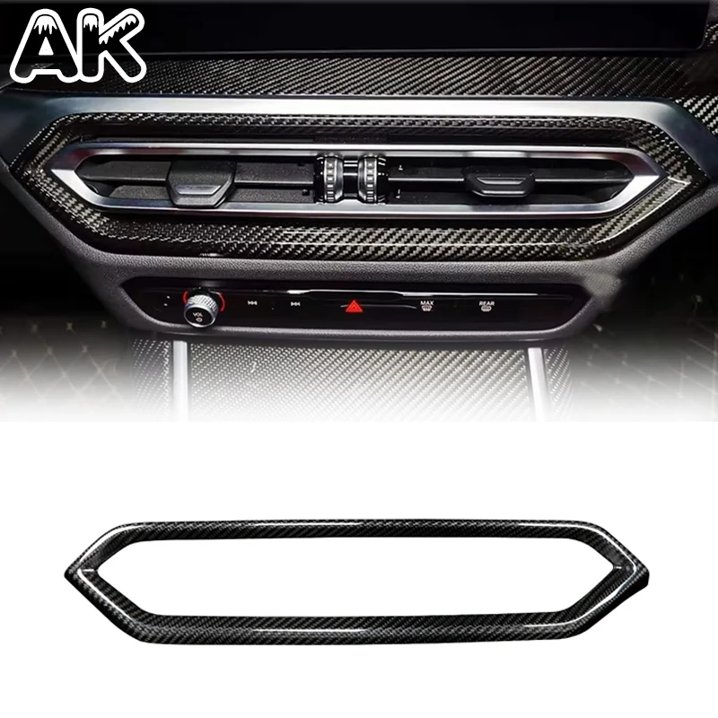 

Для BMW 3 и 4 серии G20 G28 G22 G26 M3 G80 M4 G82 2022-2023: Накладка на воздуховод центральной консоли из настоящего карбона, аксессуары для автомобиля